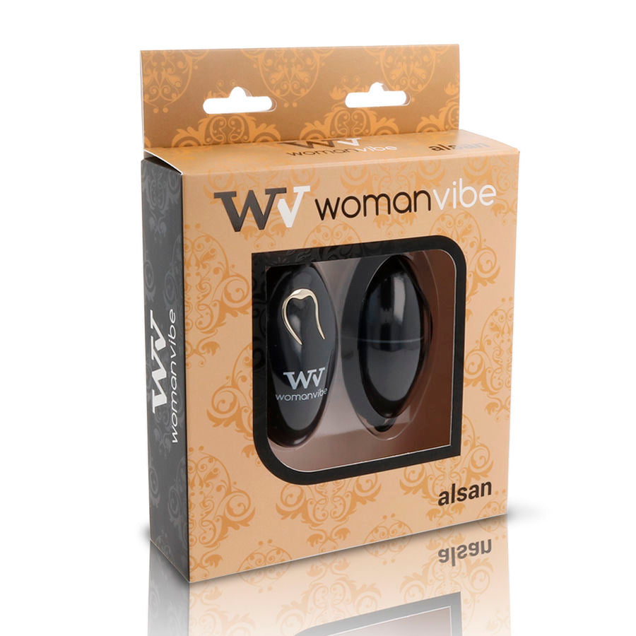WOMANVIBE - ALSAN EGG TELECOMMANDE NOIR SILICONE NOIR WOMANVIBE