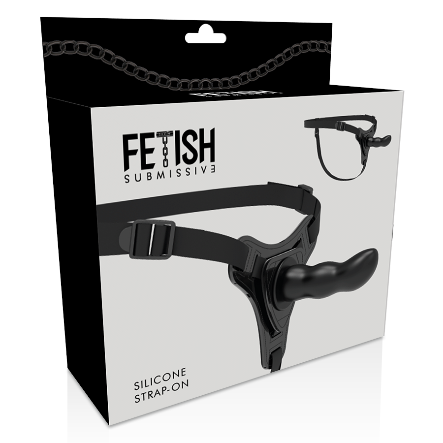 FETISH SUBMISSIVE HARNESS - SILICONE NOIR POINT G 16 CM FETISH SUBMISSIVE HARNESS