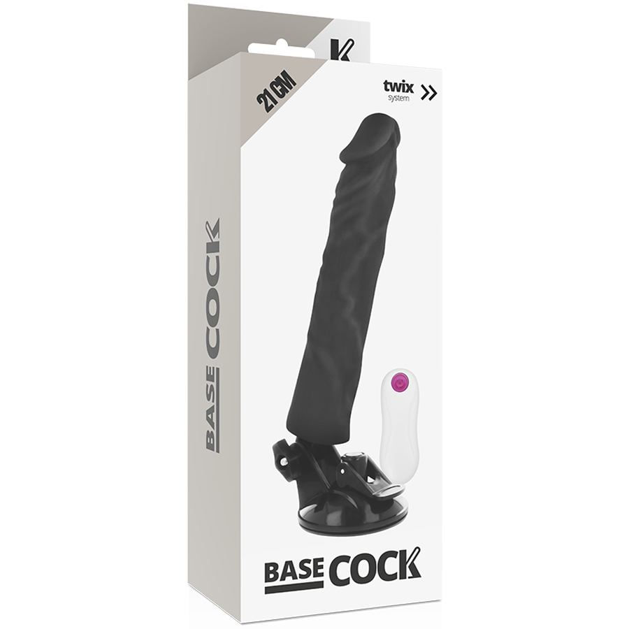 BASECOCK - VIBRATEUR RÉALISTE TÉLÉCOMMANDE NATUREL 21 CM -O- 4 CM BASECOCK