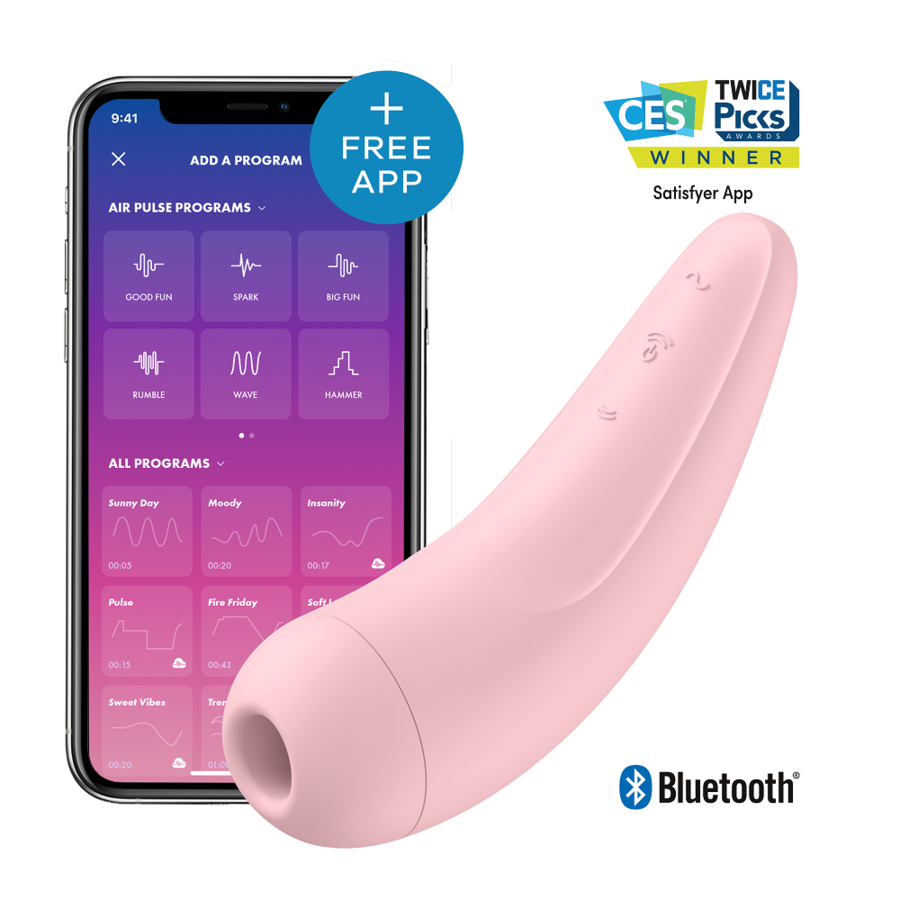 SATISFYER - CURVY 1 + ROUGE ROSE SATISFYER CONNECT