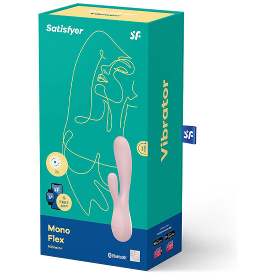 SATISFYER - MONO FLEX ROUGE AVEC APPLICATION SATISFYER CONNECT