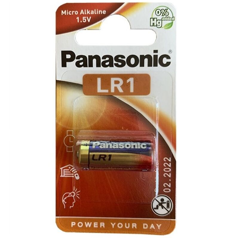 PANASONIC - ALCALINE BATTERY LR1 1.5V BLISTER 1 UNITÉ PANASONIC
