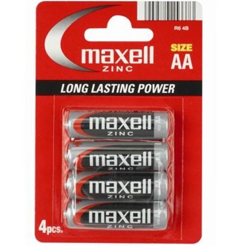 MAXELL - PILA SALINA MANGANESO AA R6 * 4 UNITÉS MAXELL