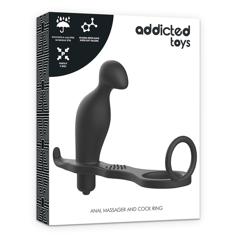 ADDICTED TOYS - PLUG ANAL AVEC ANNEAU EN SILICONE NOIR 12 CM ADDICTED TOYS