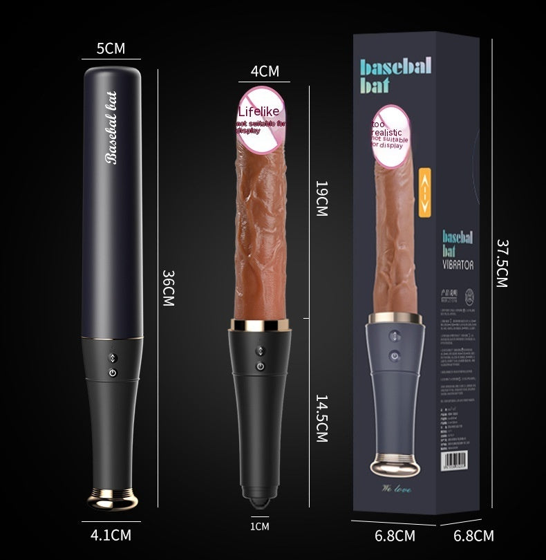 VIBROMASSEUR AUTOMATIQUE BATTE DE BASEBALL – TÉLESCOPIQUE, VIBRANT, CHAUFFANT & EFFET LANGUE
