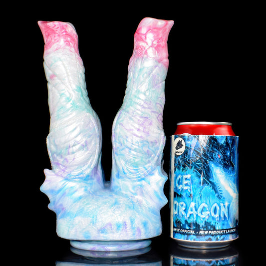 DOUBLE DILDO GODE ULTRA SOUPLE  FANTASY ICE COSPLAY ❄️  DOUBLE PÉNÉTRATION & STIMULATION CLITORIDIENNE