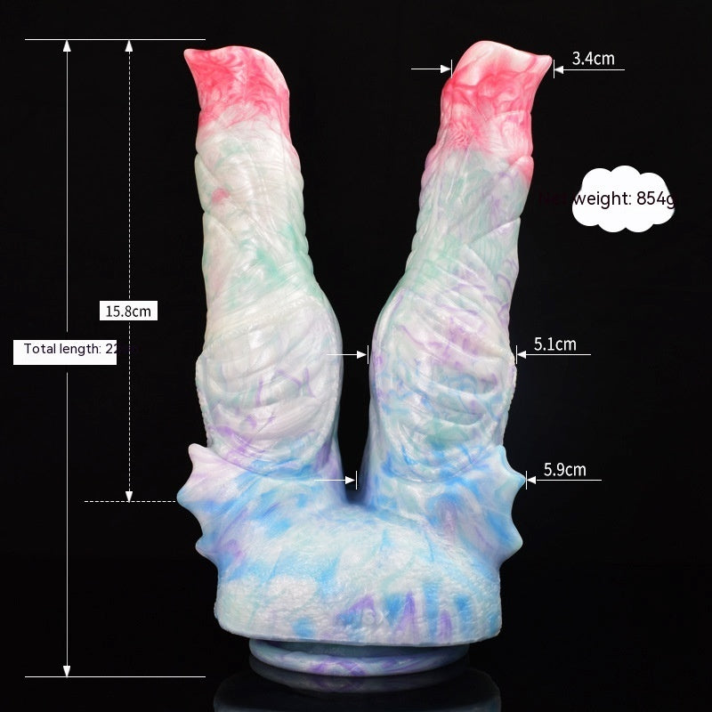 DOUBLE DILDO GODE ULTRA SOUPLE  FANTASY ICE COSPLAY ❄️  DOUBLE PÉNÉTRATION & STIMULATION CLITORIDIENNE