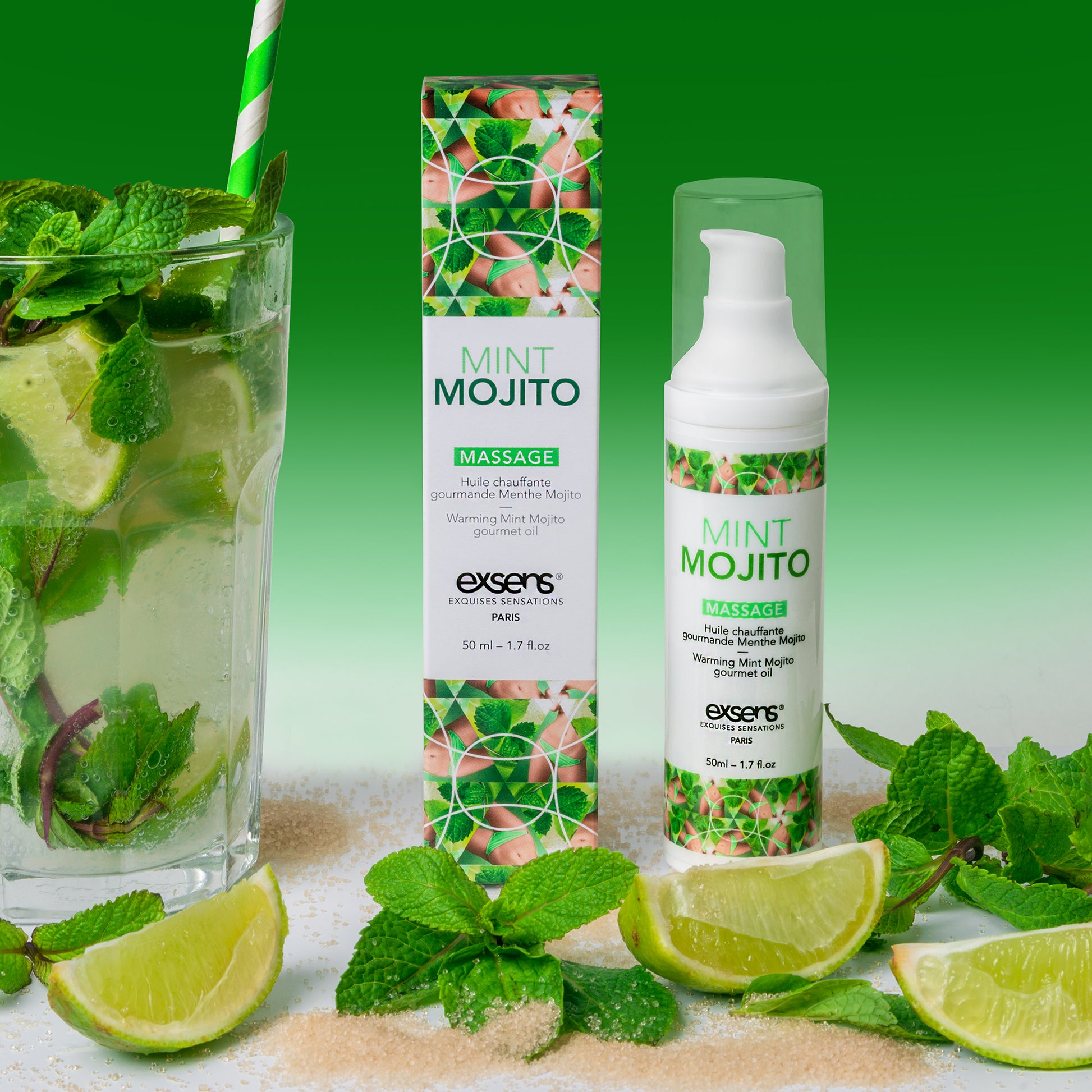 Huile de Massage Chauffante Menthe Mojito TONGA