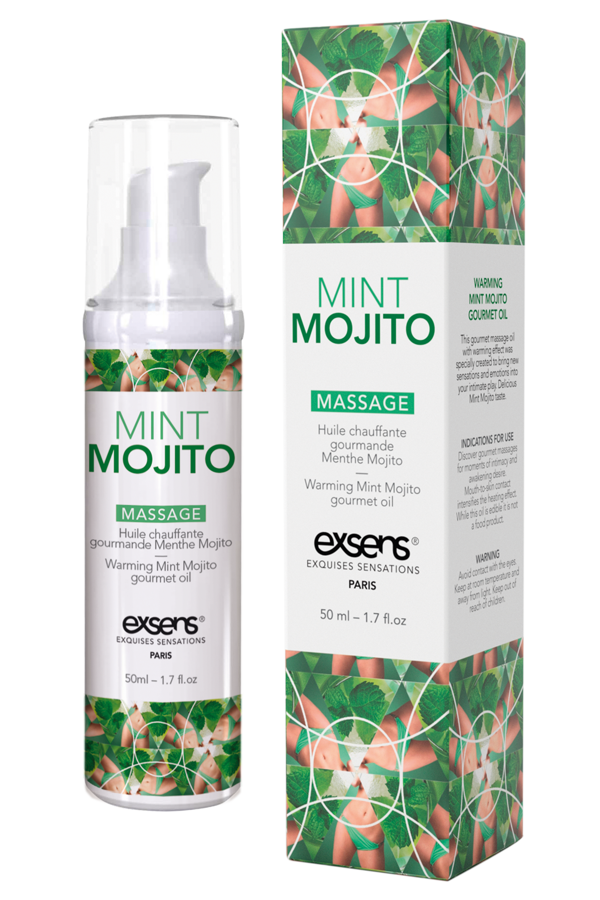 Huile de Massage Chauffante Menthe Mojito TONGA