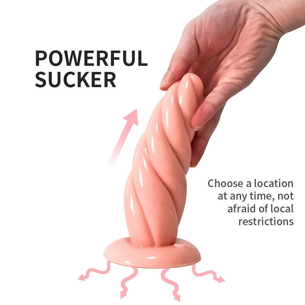 XXL Twisted Plug – Soft Suction Cup Dildo for Deep Penetration