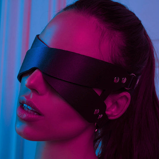 Masque Cuir Occultant BDSM – Blackout Cortical Eye Mask