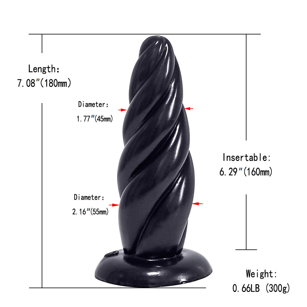 XXL Twisted Plug – Soft Suction Cup Dildo for Deep Penetration