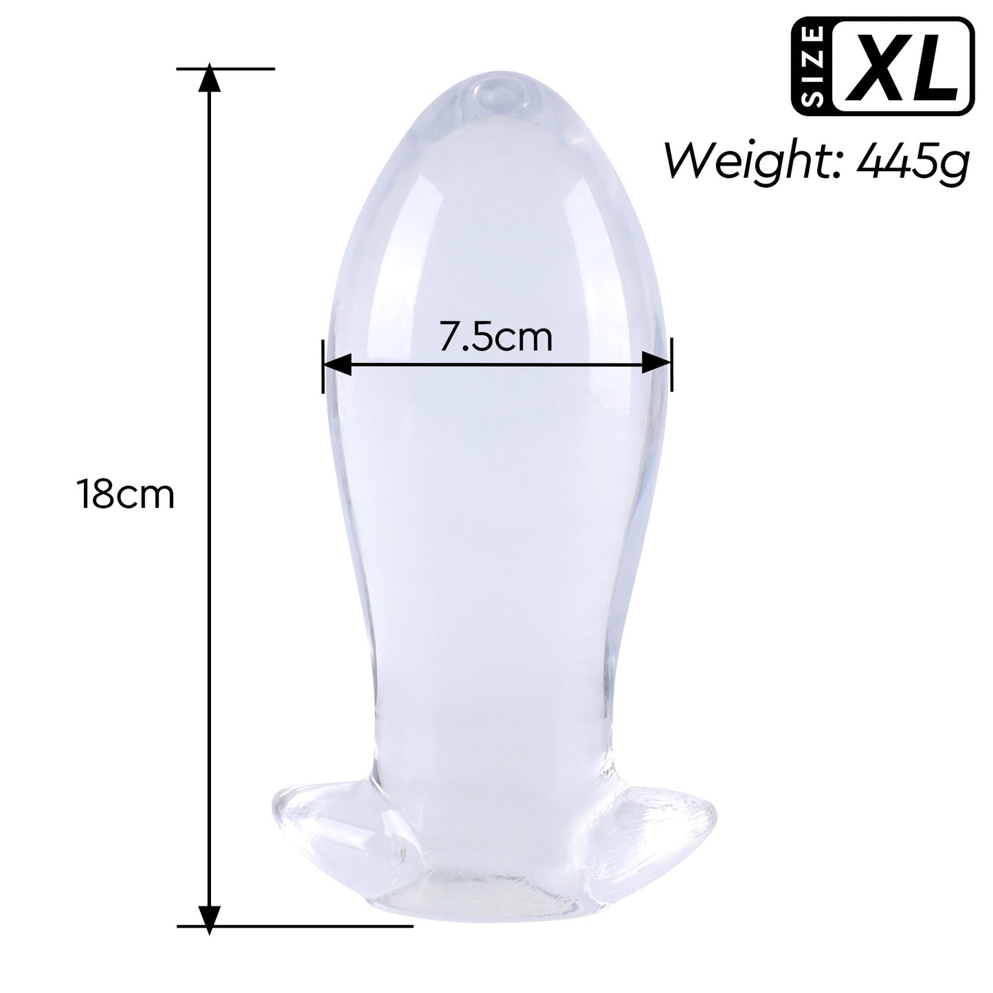 Plug Anal Transparente Extra-Doux “Tyrannosaurus” 4 Tailles (S • M • L • XL)
