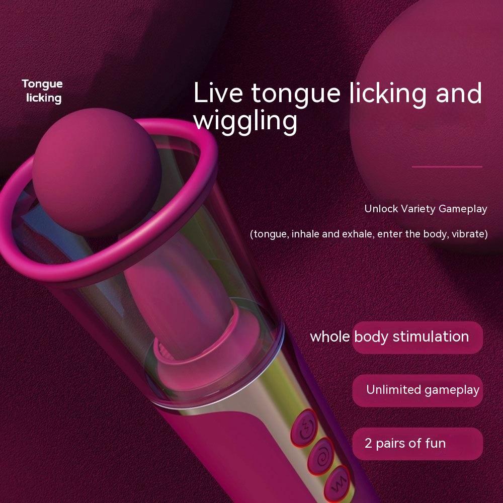 Vibromasseur automatique “Sabrina”  Léchage & Massage Silicone Extra Doux