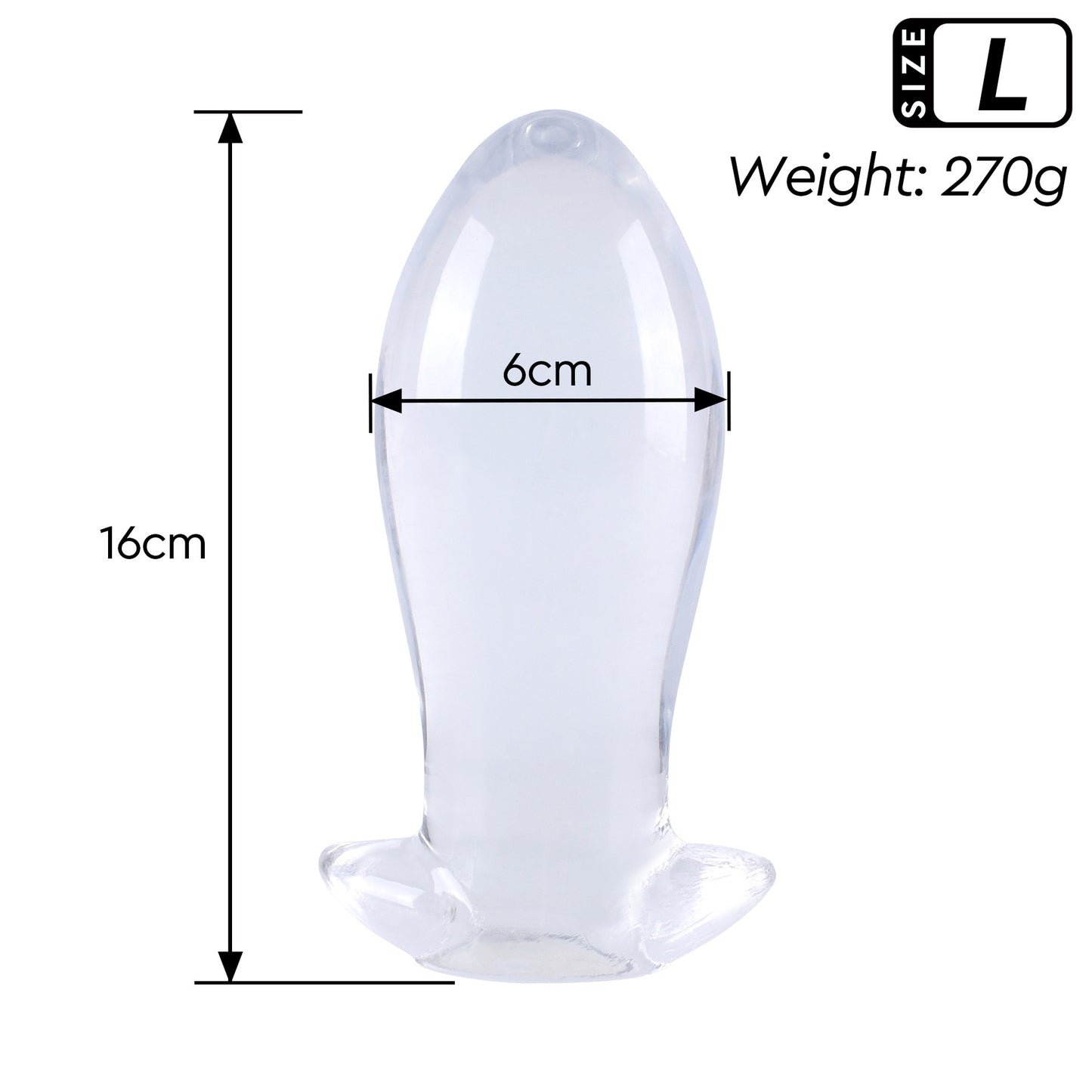 Plug Anal Transparente Extra-Doux “Tyrannosaurus” 4 Tailles (S • M • L • XL)