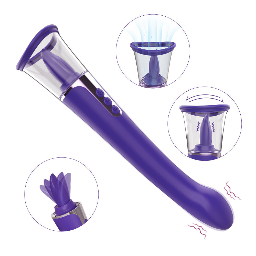 Vibromasseur automatique “Sabrina”  Léchage & Massage Silicone Extra Doux