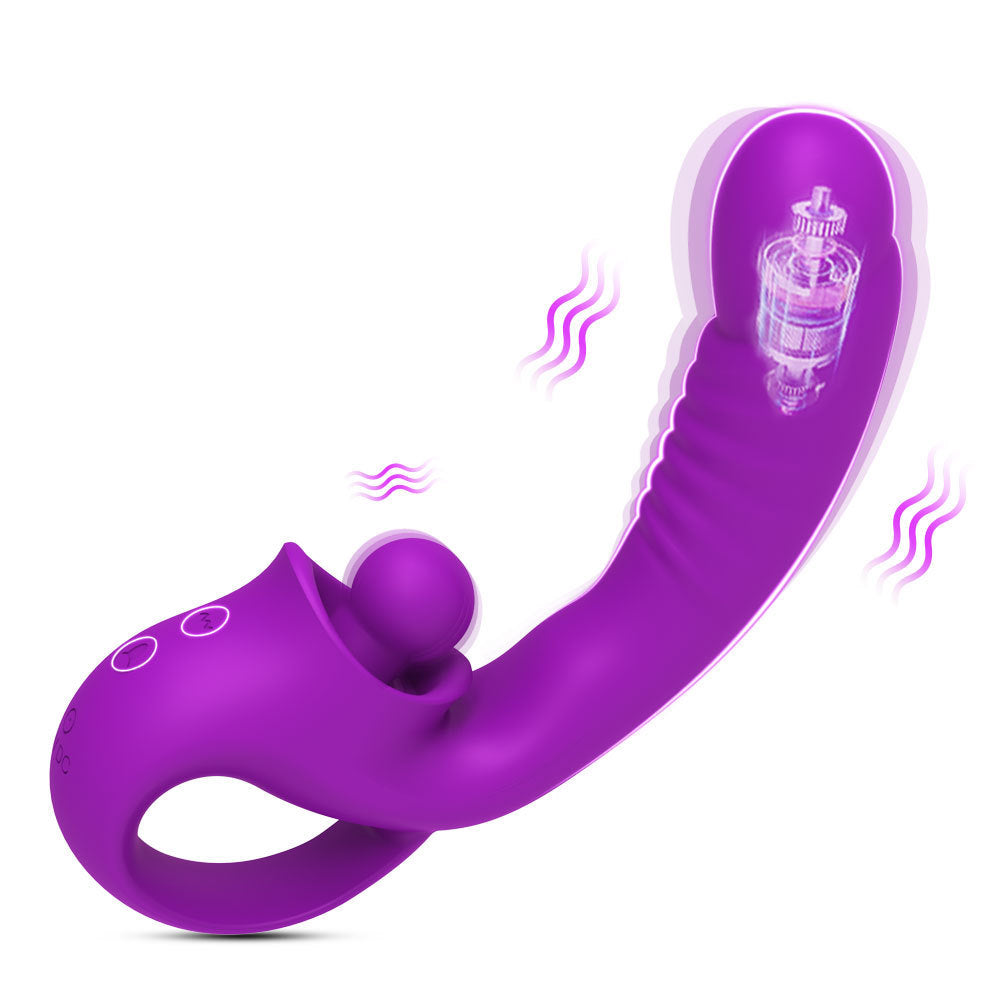 Shuangmada Female Stimulator – Licking &amp; Vibration Effect – 7 Modes – USB Rechargeable
