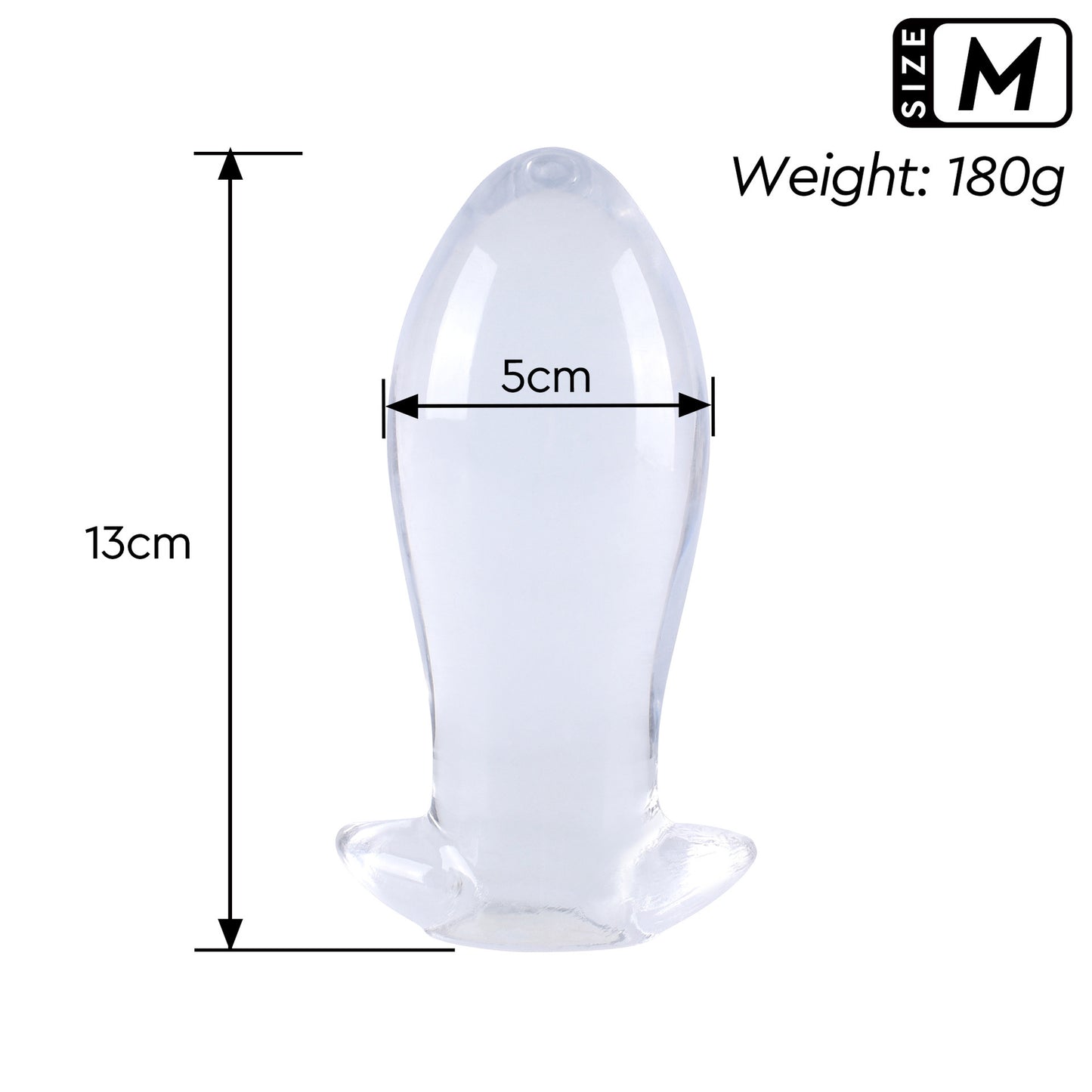 Plug Anal Transparente Extra-Doux “Tyrannosaurus” 4 Tailles (S • M • L • XL)