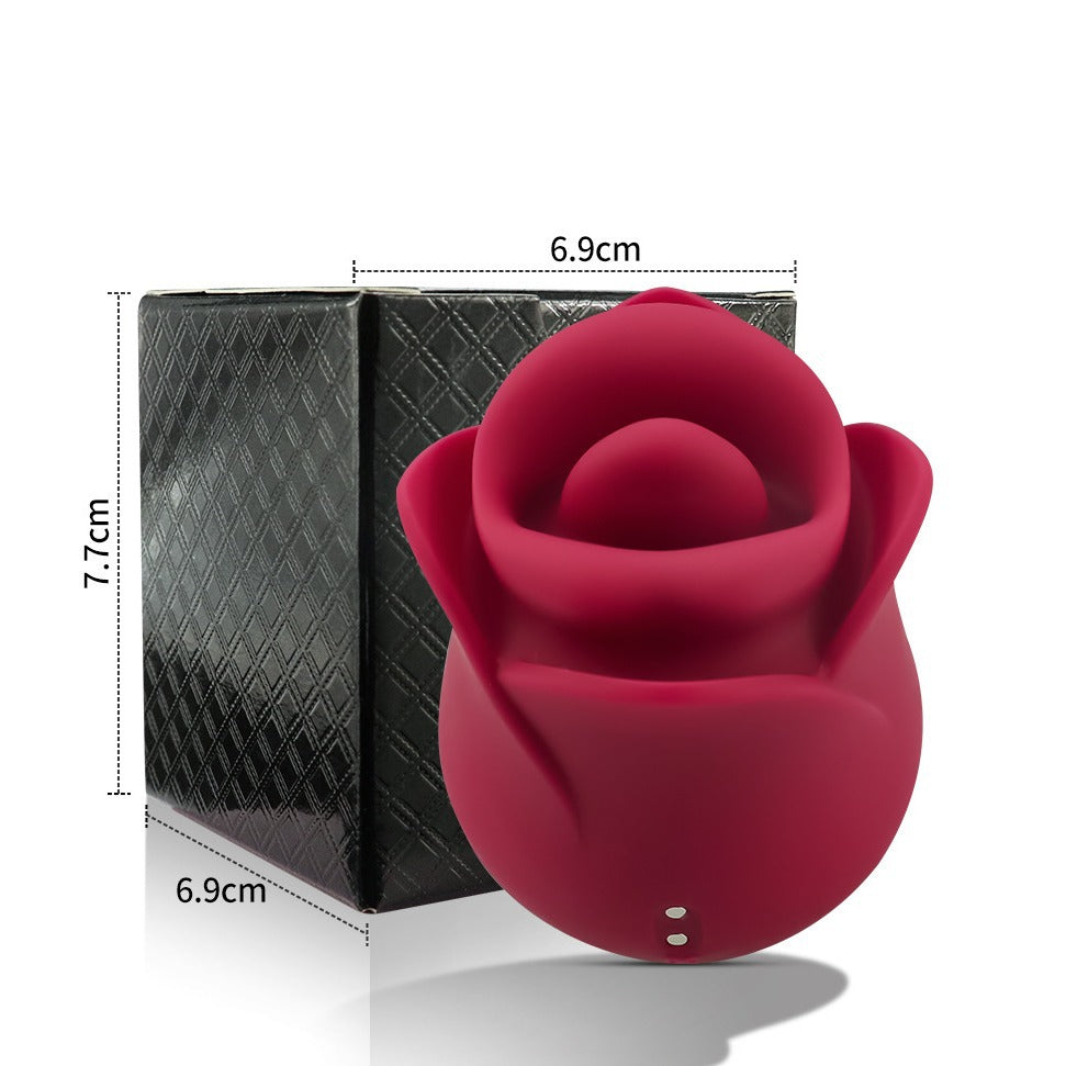 ROSE LANGUE LÉCHANTE VIBRANTE  STIMULATEUR  VIBROMASSEUR LÈVRES ROUGES & LANGUE EN MOUVEMENT