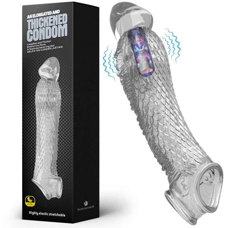 Gaine Pénienne & Adaptateur Gode Set Agrandissement Vibrant Silicone Homme et couple