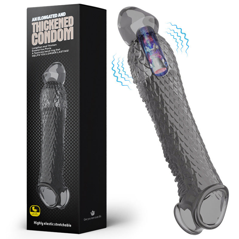 Gaine Pénienne & Adaptateur Gode Set Agrandissement Vibrant Silicone Homme et couple