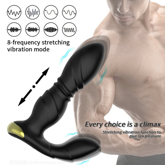 Plug Téléscopique à Double Vibration – Stimulation Anale & Vaginale pour Hommes et Femmes