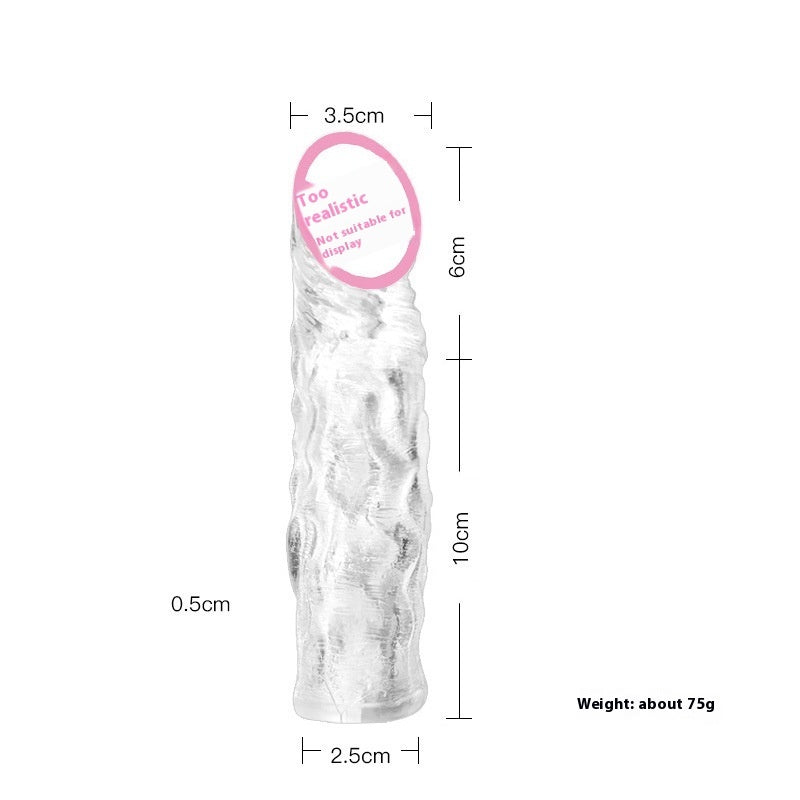 Gaine Pénienne “Hollow Cover” Ultra-Extensible & Sans Congestion – Extension pénis & Adaptateur Gode en TPE