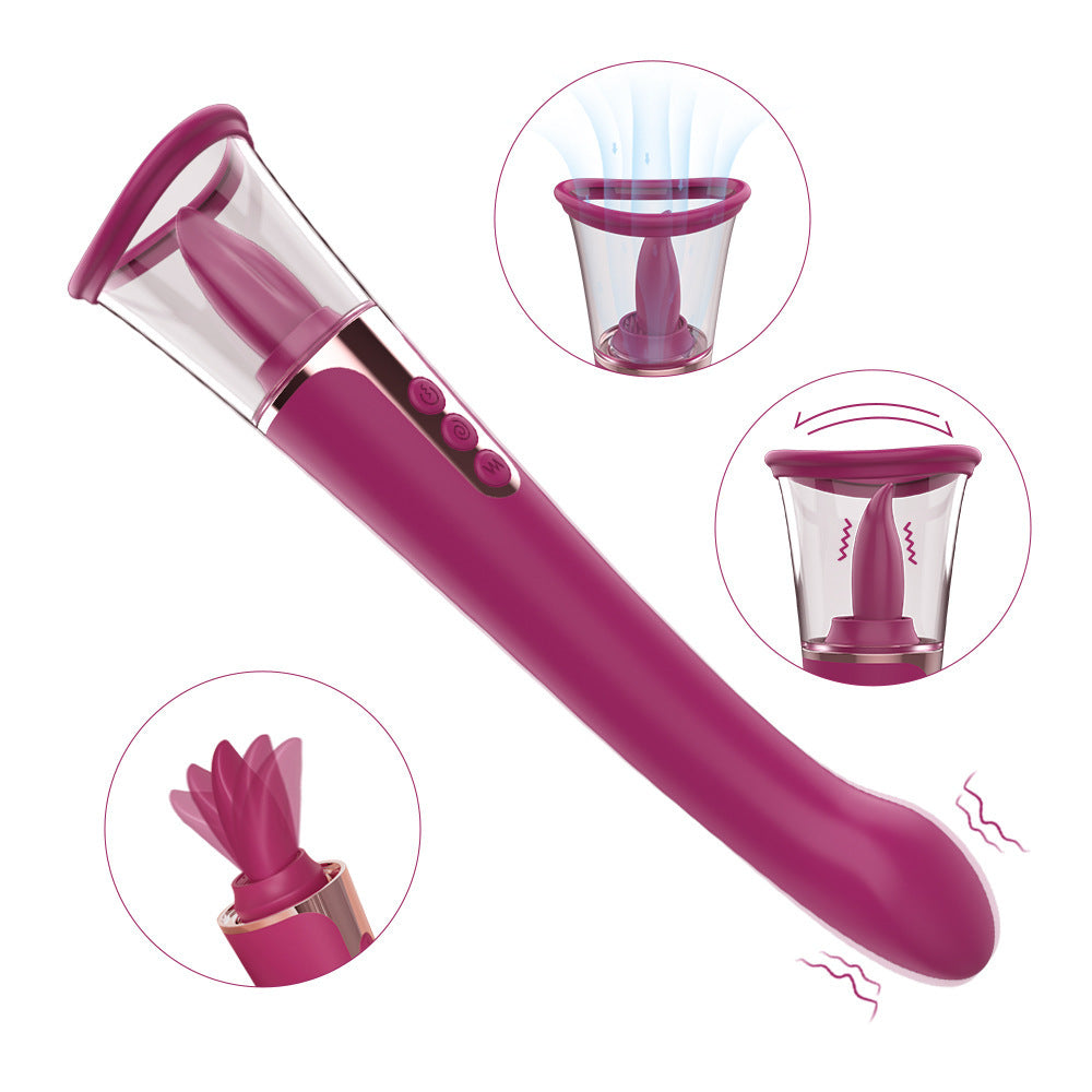 Vibromasseur automatique “Sabrina”  Léchage & Massage Silicone Extra Doux