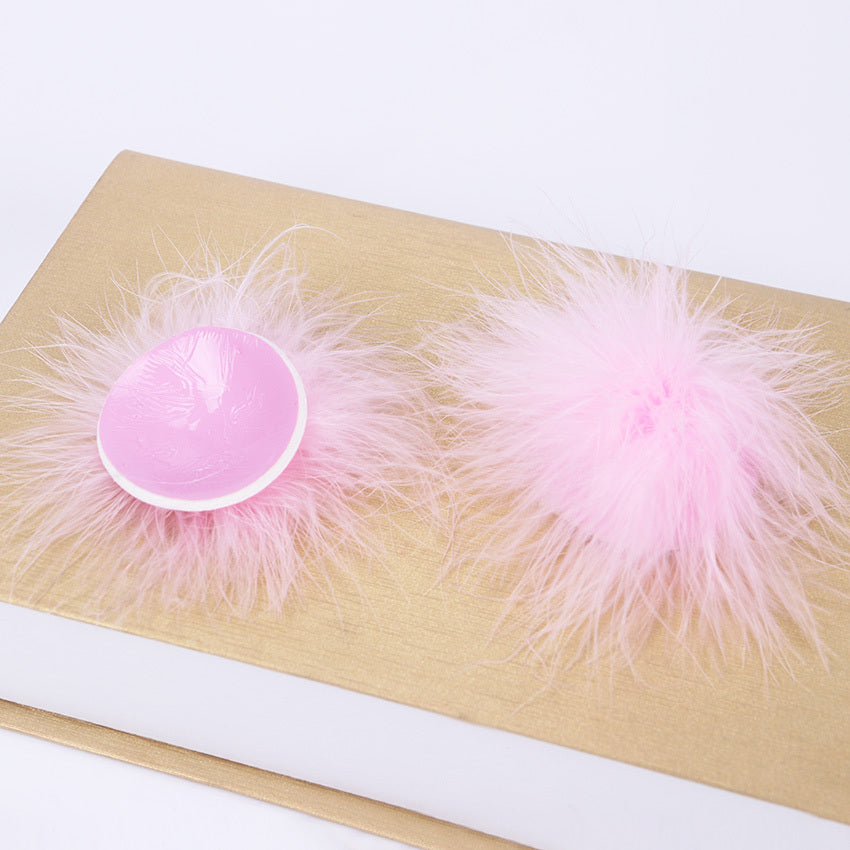 PATCHS MAMELONS RÉUTILISABLES EN SILICONE AVEC PLUMES