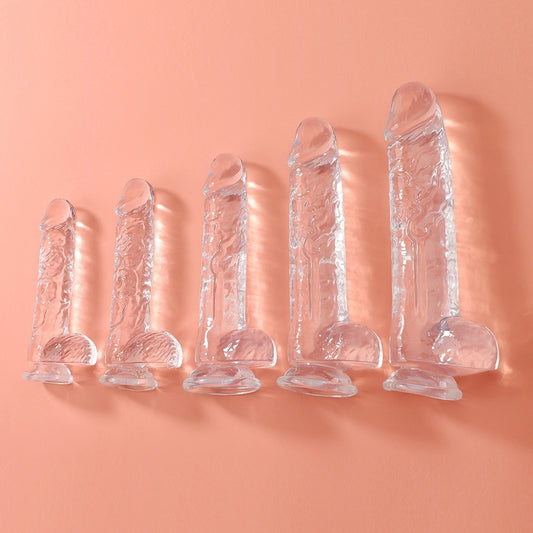 GODE TRANSPARENT 7 MODÈLES EN SILICONE RÉALISTE