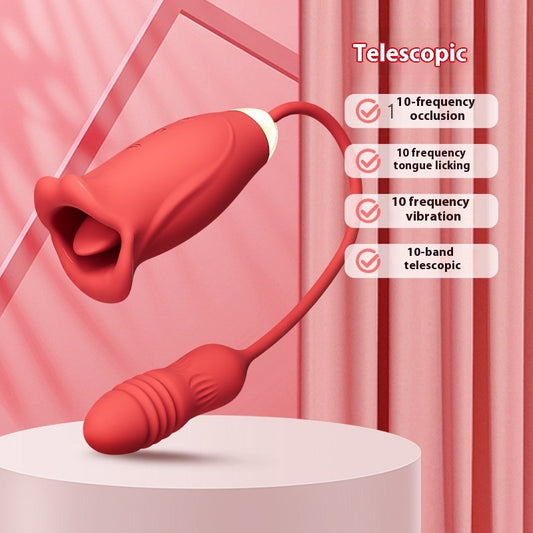 CLIMAX Stimulateur MAX Vibromasseur et Langue Vibrante et Téléscopique – Contrôle Sans Fil