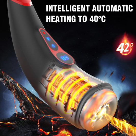 PistonX Automatic Masturbator (Automatic Thrusting, Built-in Heat, 9 Modes, Realistic Feeling)