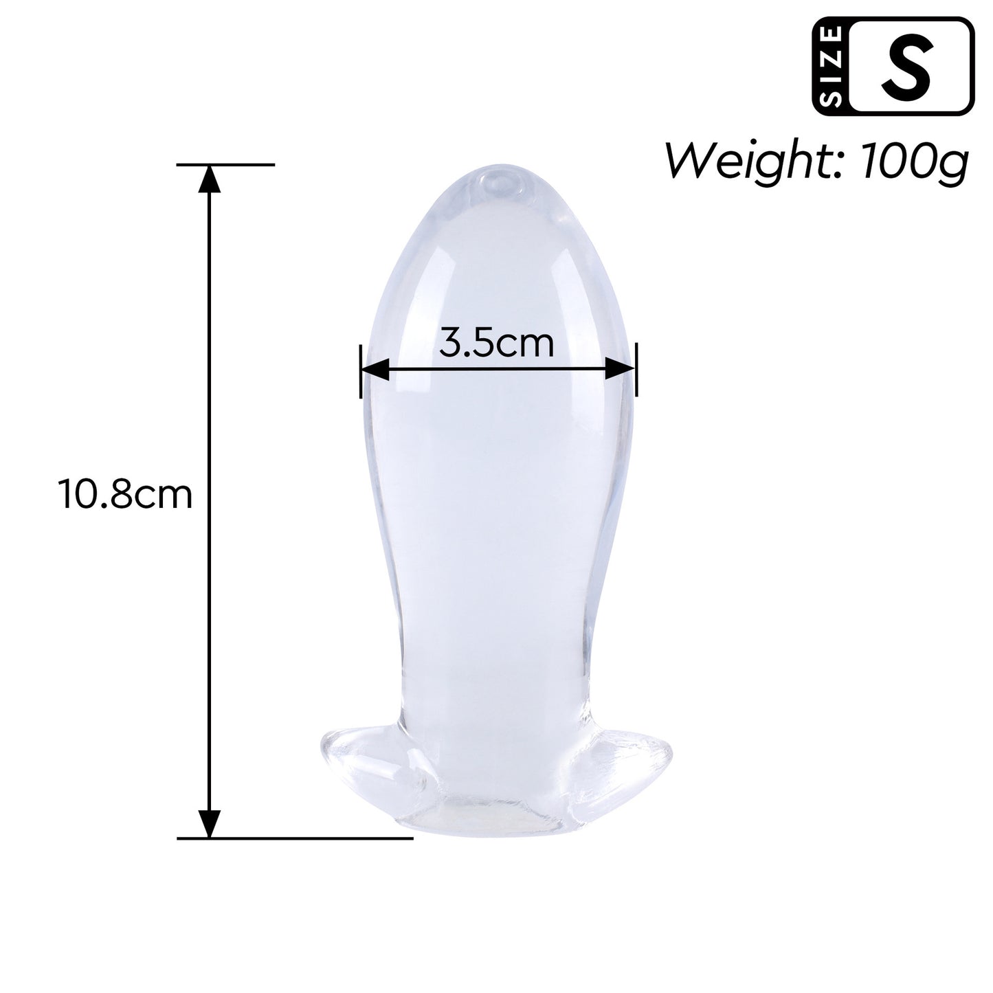 Plug Anal Transparente Extra-Doux “Tyrannosaurus” 4 Tailles (S • M • L • XL)