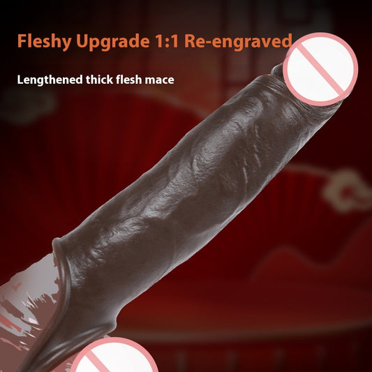 Gaine pénienne  Silicone Extensible “Exotic Black” – Taille Unique pour Agrandir le Pénis ou un godePlaisirs intenses en solo ou à deux