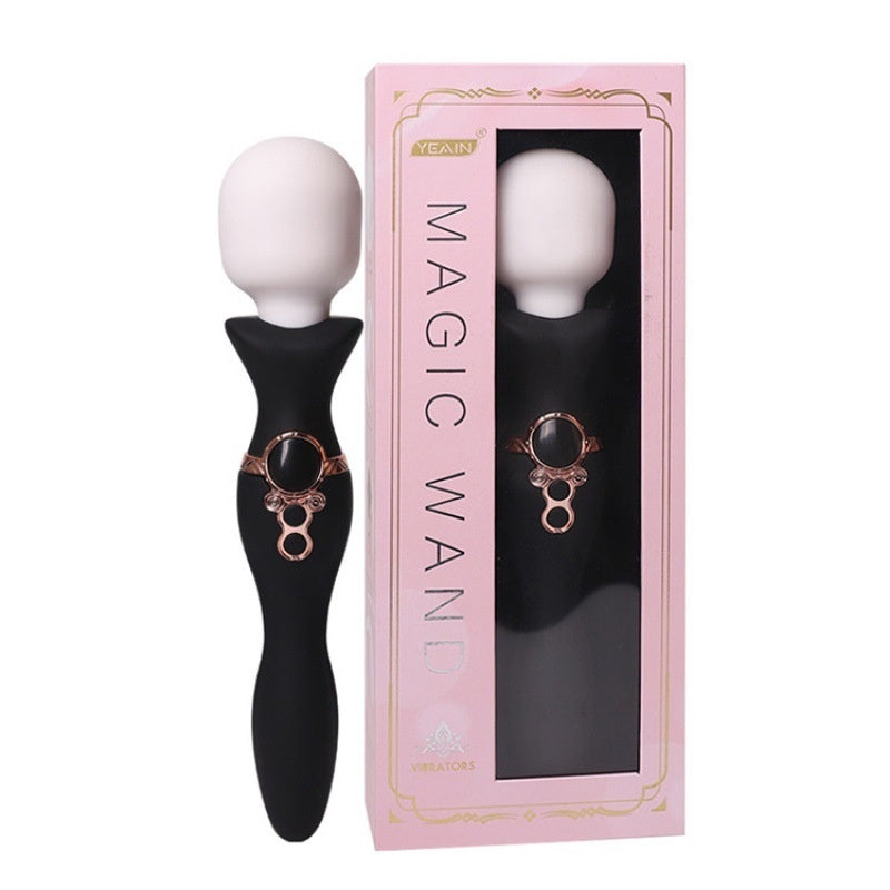 Electric Clitoral Stimulator with Textured Heads (Pink/Black)