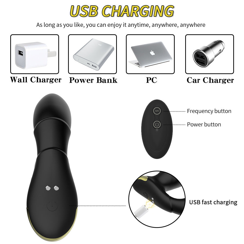 Plug Téléscopique à Double Vibration – Stimulation Anale & Vaginale pour Hommes et Femmes