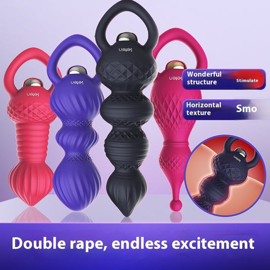 Vibromasseur Gode “Pull Beads” – Stimulateur Unisexe à Billes Vibrantes (Alimentation Pile AA x1)
