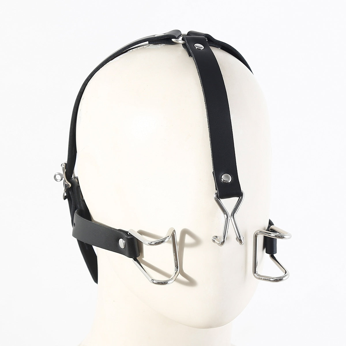 MASQUE BDSM GAG BLOWJOB SUBMISSIVE CROCHETS BOUCHE & NEZ 🐷🔗