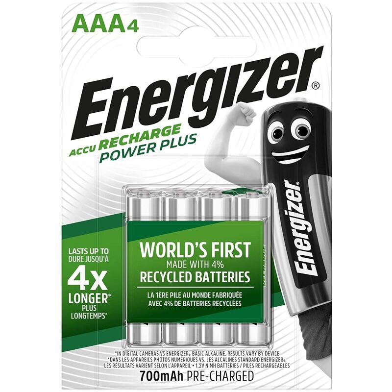 ENERGIZER - PILES RECHARGEABLES AAA4 BLISTER 4 ENERGIZER