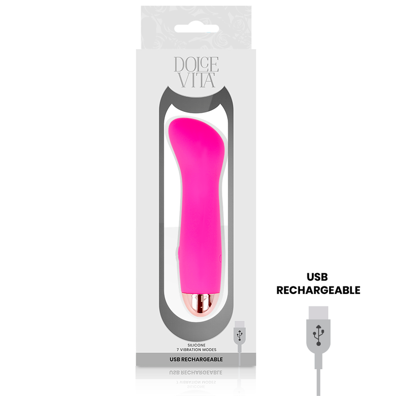 DOLCE VITA - VIBRATEUR RECHARGEABLE ONE ROSE 7 VITESSES DOLCE VITA