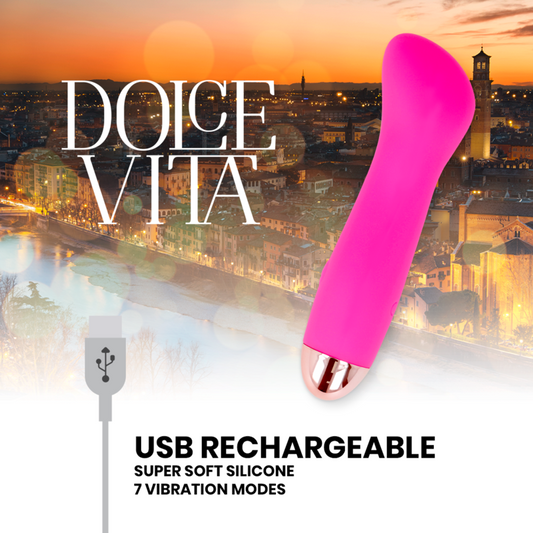 DOLCE VITA - VIBRATEUR RECHARGEABLE ONE ROSE 7 VITESSES DOLCE VITA