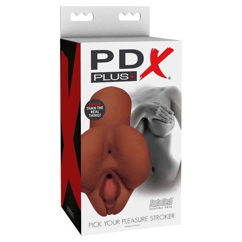 PDX PLUS - MASTURBATEUR DOUBLE MARRON CHOISISSEZ VOTRE PLAISIR PDX PLUS+