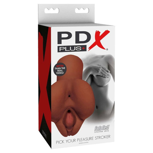 PDX PLUS - MASTURBATEUR DOUBLE MARRON CHOISISSEZ VOTRE PLAISIR PDX PLUS+