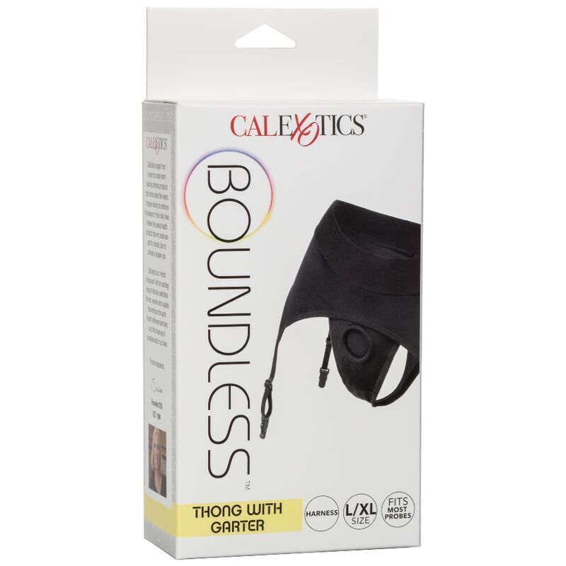 CALEXOTICS - BOUNDLESS STRING AVEC JARRETIÈRE S/M CALEXOTICS