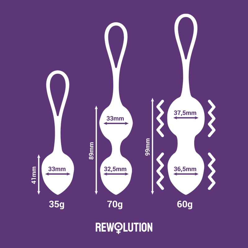 REWOLUTION - REWOBEADS BALLES VIBRANTES TÉLÉCOMMANDE AVEC TECHNOLOGIE WATCHME REWOLUTION