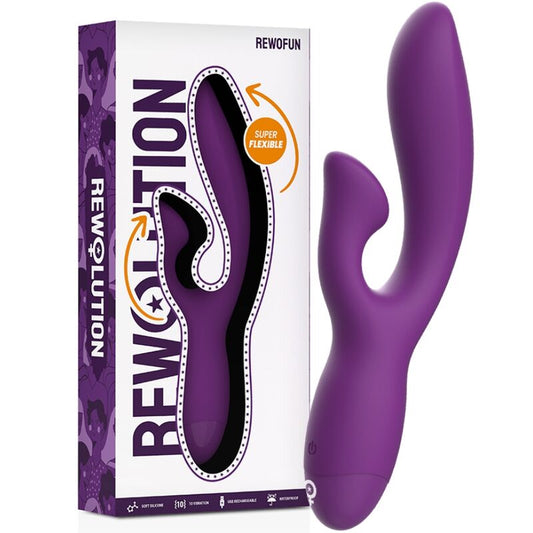 REWOLUTION - REWOFUN VIBRATEUR FLEXIBLE AVEC LAPIN REWOLUTION
