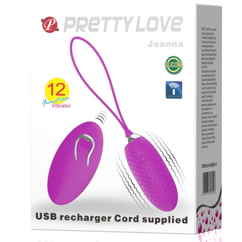PRETTY LOVE - JOANNA OEUF VIBRANT TÉLÉCOMMANDE 12 MODES PRETTY LOVE SMART