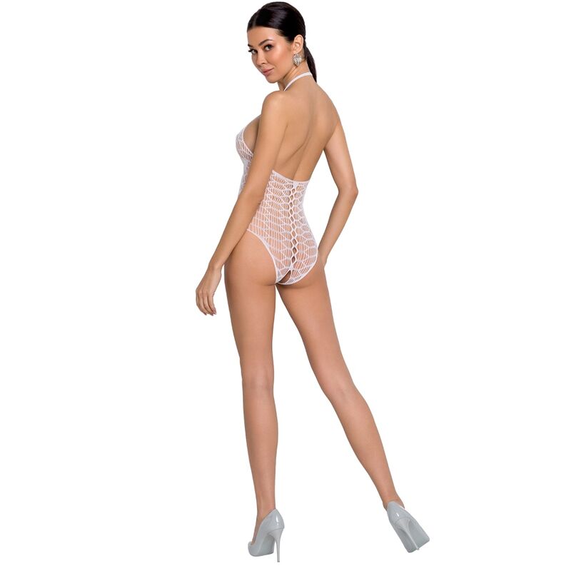 PASSION - FEMME BS087 BODYSTOCKING BLANC TAILLE UNIQUE PASSION WOMAN