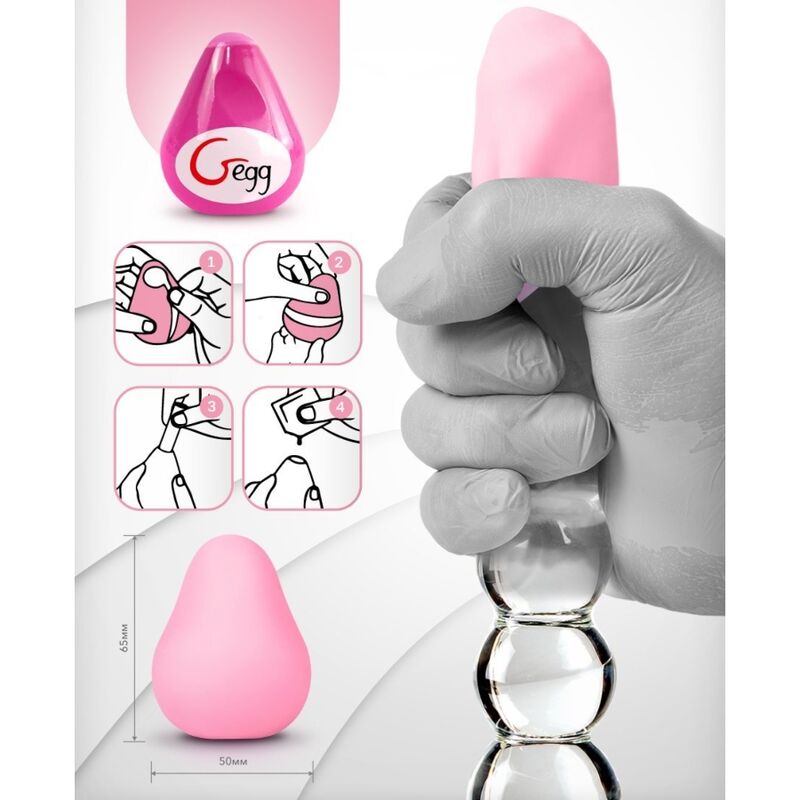 G-VIBE - MASTURBATEUR TEXTURÉ RÉUTILISABLE OEUF ROSE G-VIBE