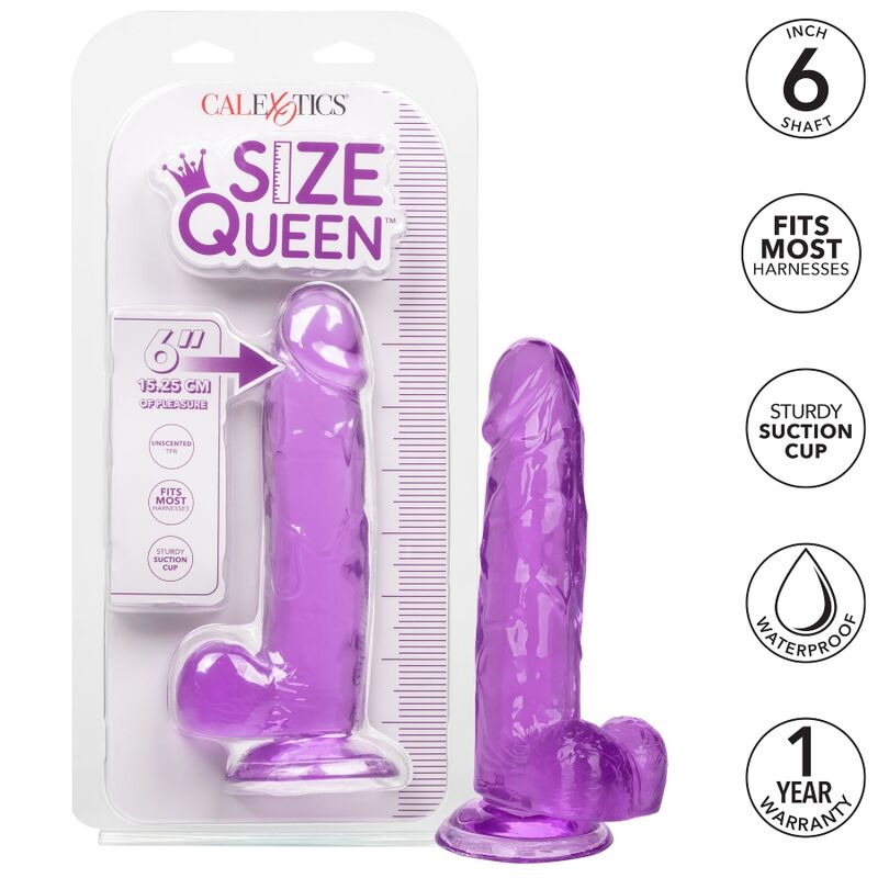 CALEXOTICS - GODE REINE TAILLE VIOLET 15.3 CM CALEXOTICS